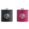 Stainless Steel Alcohol Flask Black, Red